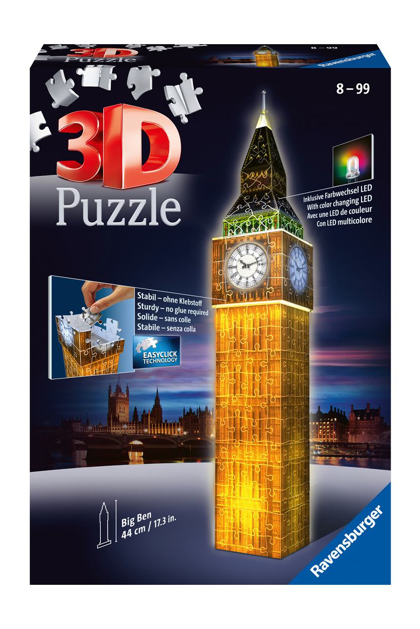 Big Ben Night Edition  3D puzzel gebouw  216 stukjes