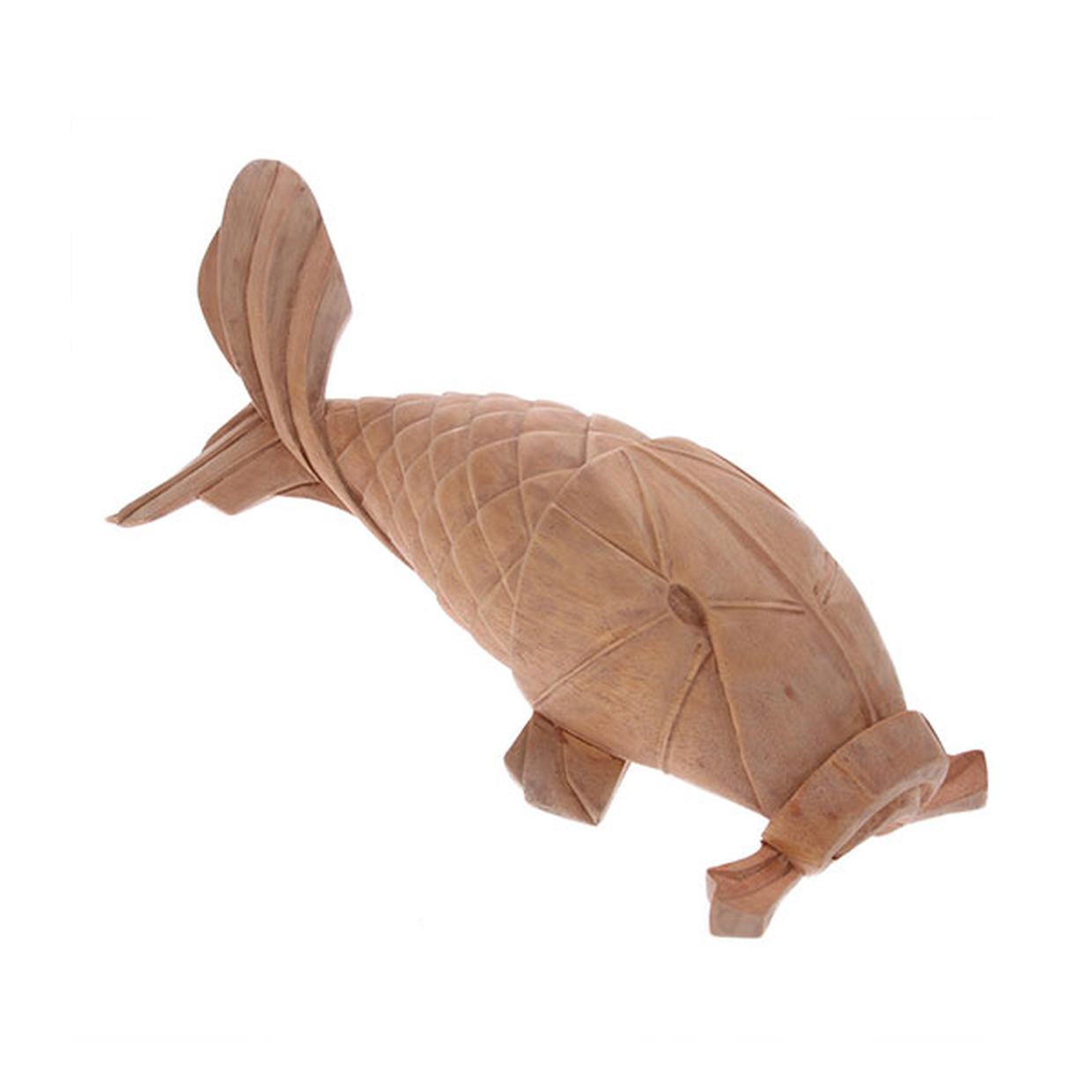 Hand carved wooden carp fish