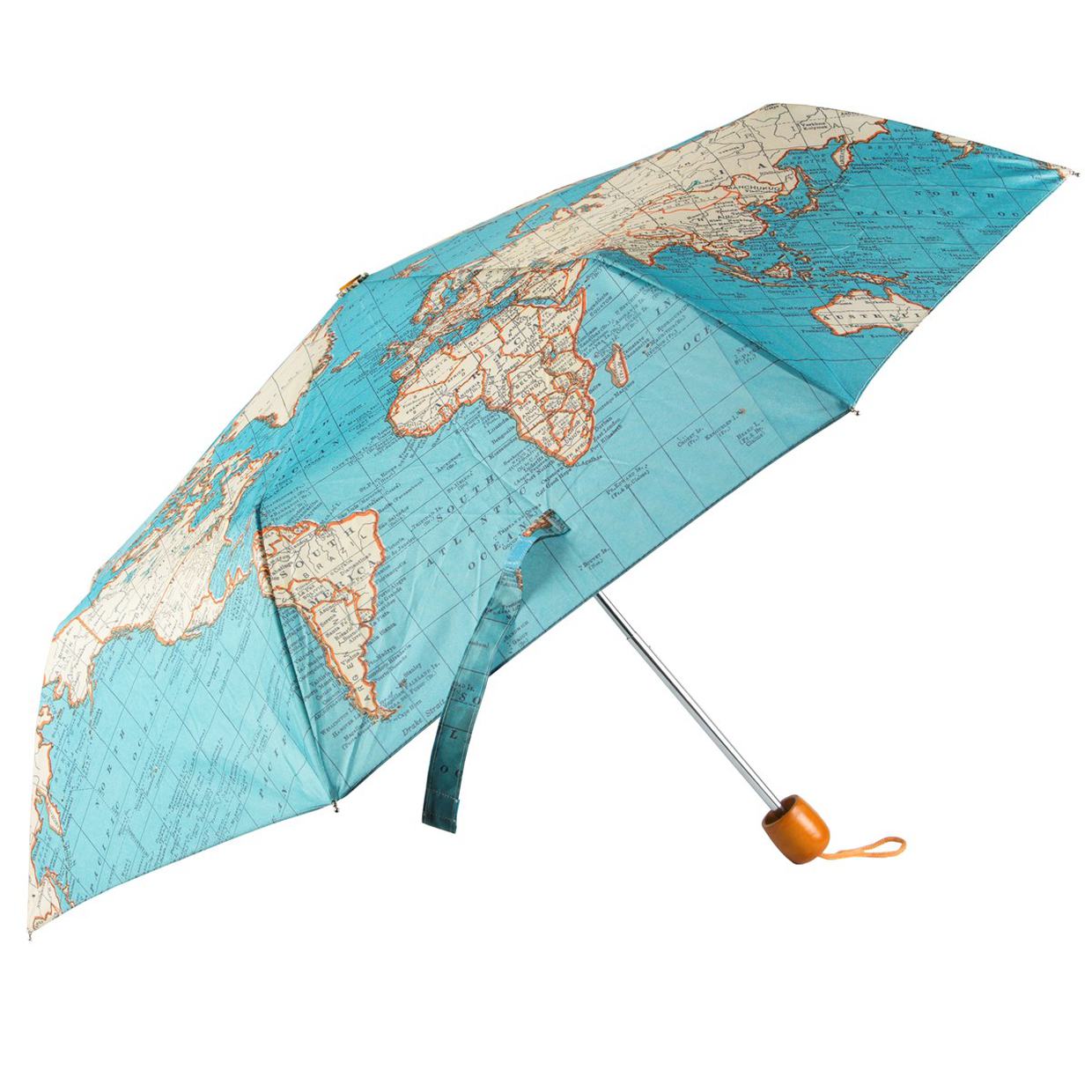 Paraplu met vintage wereldkaart | Sass & Belle