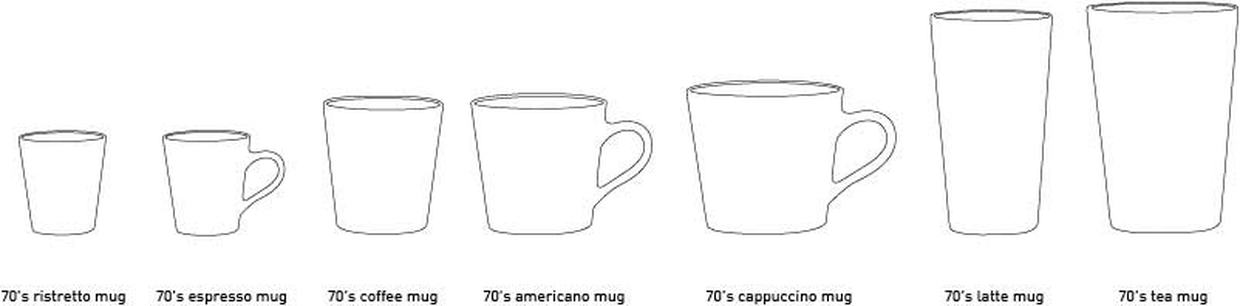 70s ceramics: americano mug, hail