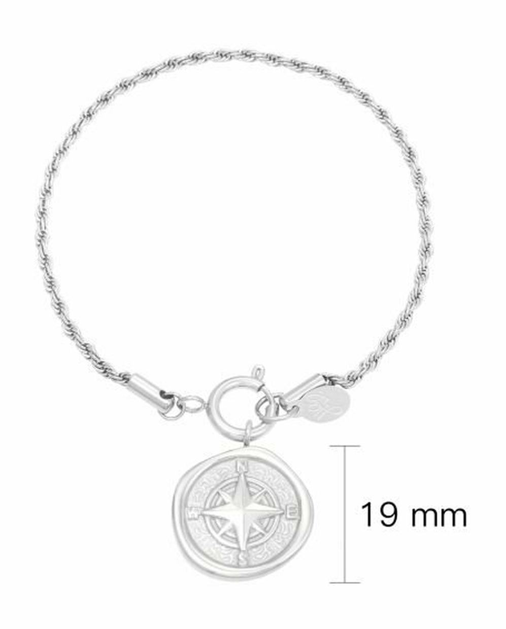 Bracelet compass silver