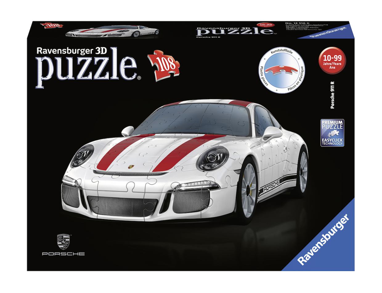 Porsche 911R  3D puzzel  108 stukjes