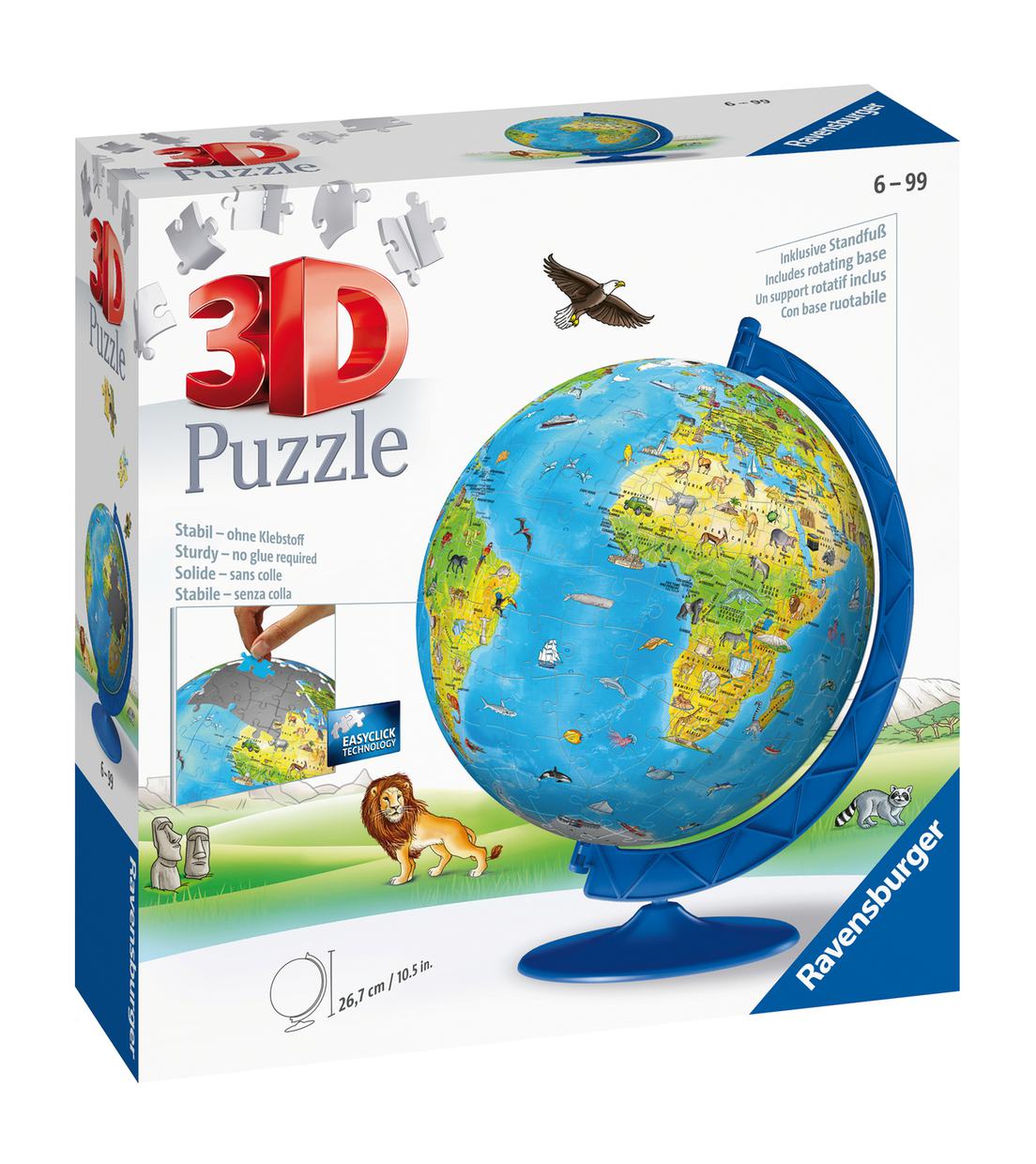 XXL Kinder globe Engels  3D Puzzel  180 stukjes