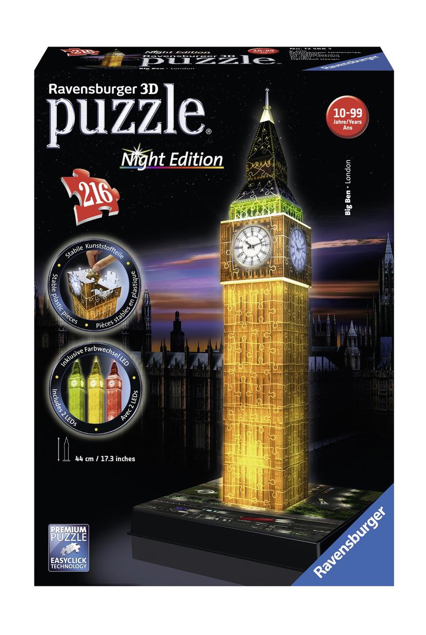 Big Ben Night Edition  3D puzzel gebouw  216 stukjes