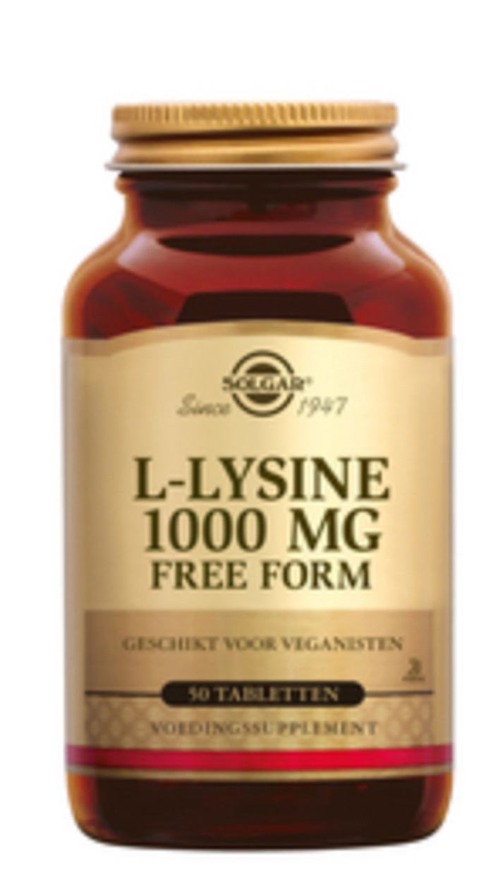 L-lysine 1000mg (vrije vorm) 50 tabletten