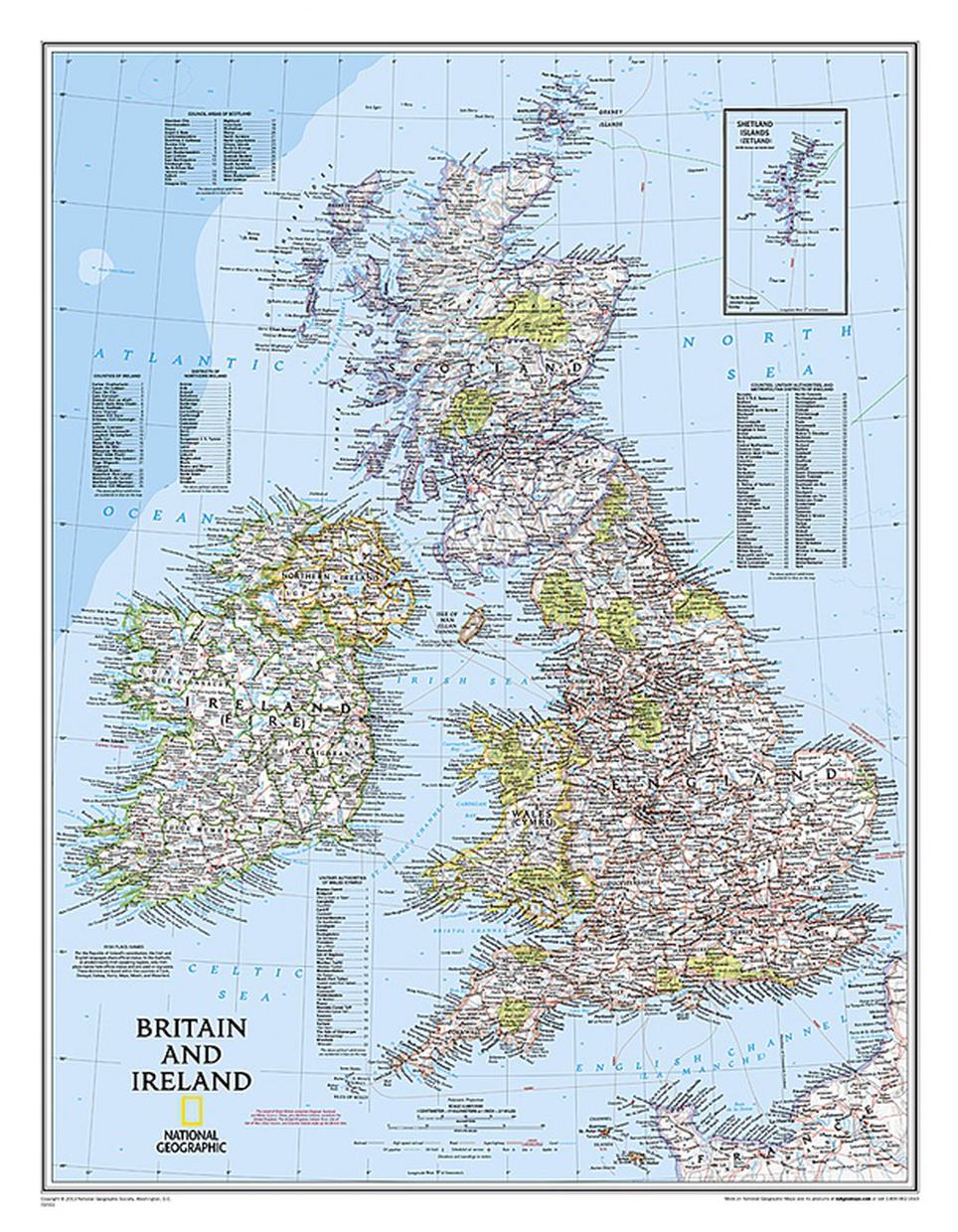 Magneetbord - Wandkaart British Isles - Groot Brittannië en Ierland, 6
